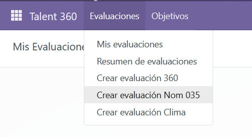 Evaluaciones opciones